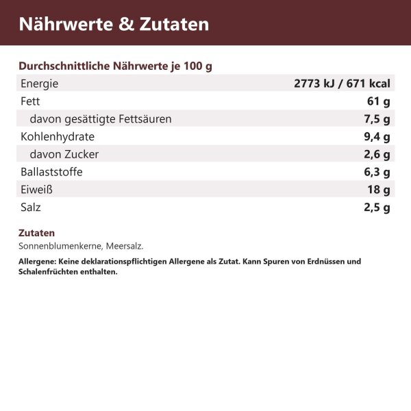 Cmak Sonnenblumenkerne geröstet und gesalzen 300 g