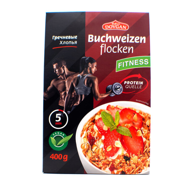 Dovgan Buchweizenflocken Fitness 400 g – glutenfrei