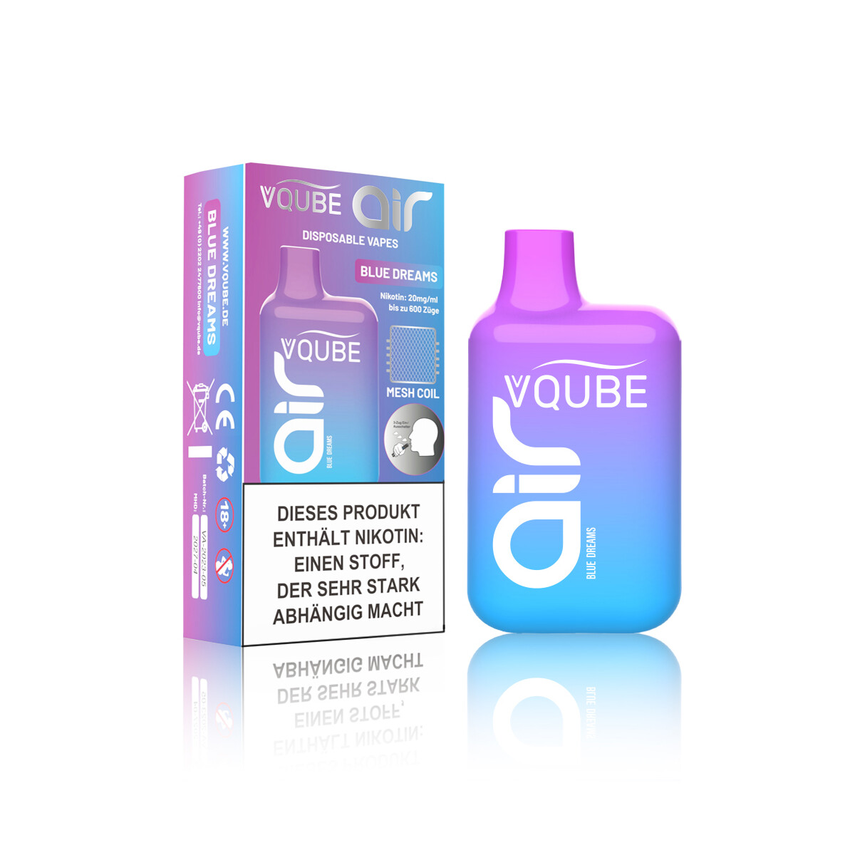 VQube Air - Blue Dreams Disposable Vape  20mg/ml bis zu...