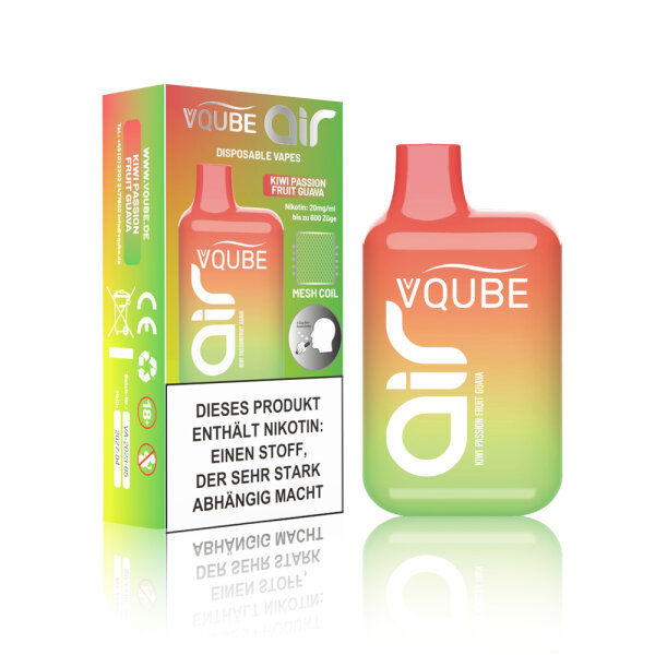 VQube Air - Kiwi Passion Fruit Guava Disposable Vape  20mg/ml bis zu 600 Züge