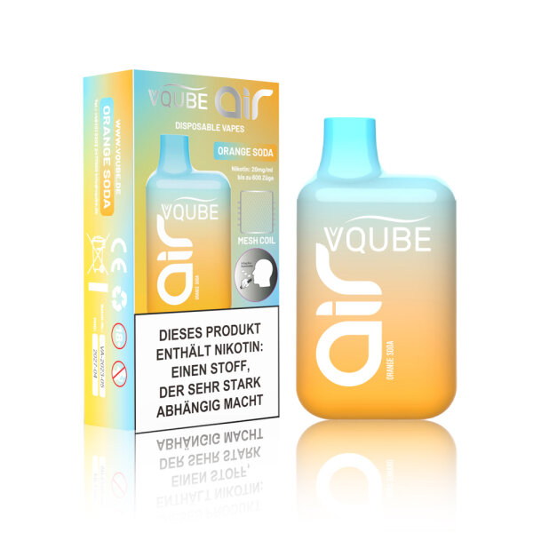 VQube Air - Orange Soda Disposable Vape  20mg/ml bis zu 600 Züge