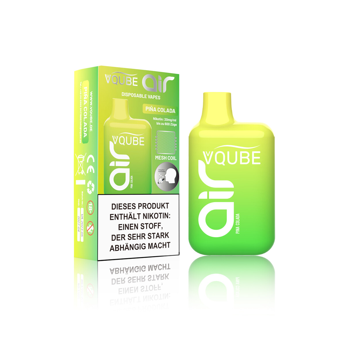 VQube Air - PIÑA COLADA Disposable Vape  20mg/ml...