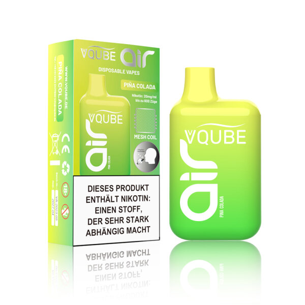 VQube Air - PIÑA COLADA Disposable Vape  20mg/ml bis zu 600 Züge
