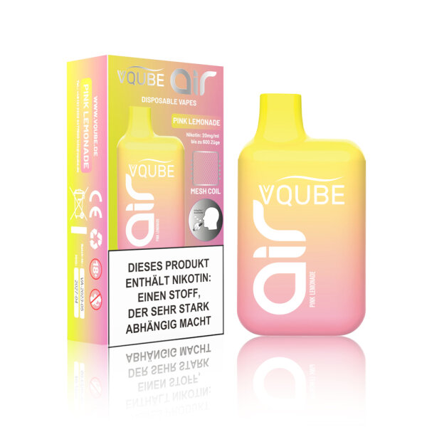 VQube Air - Pink Lemonade Disposable Vape  20mg/ml bis zu 600 Züge