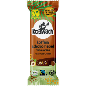 Koawach - Koffein Schoko Riegel mit Guarana Haselnuss...