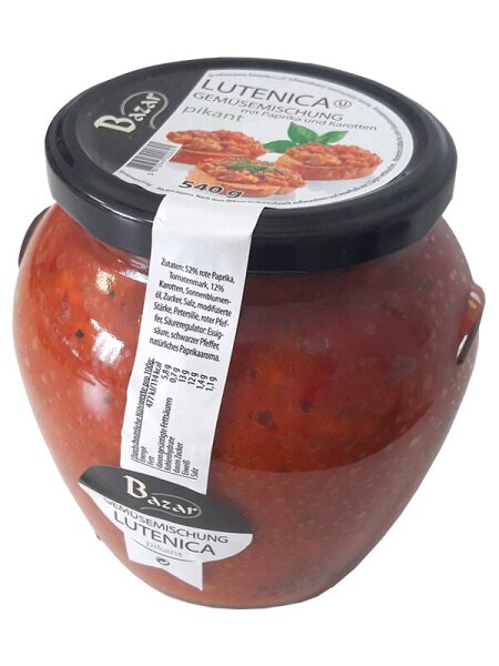 Bazar Lutenica Gemüsemischung mit Paprika & Karotten pikant 540g