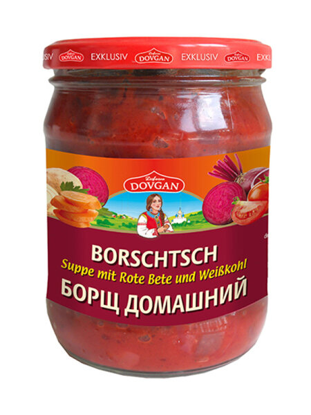 Dovgan Borschtsch Suppe mit Rote Bete & Weißkohl 480g