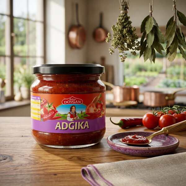 Dovgan Adgika scharfe Würzsauce Tomate & Paprika 380 g