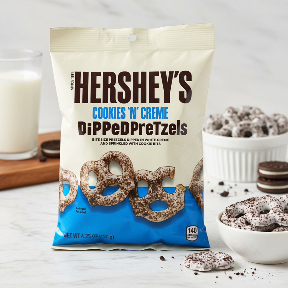 Hersheys Dipped Pretzels CookiesnCreme 120g