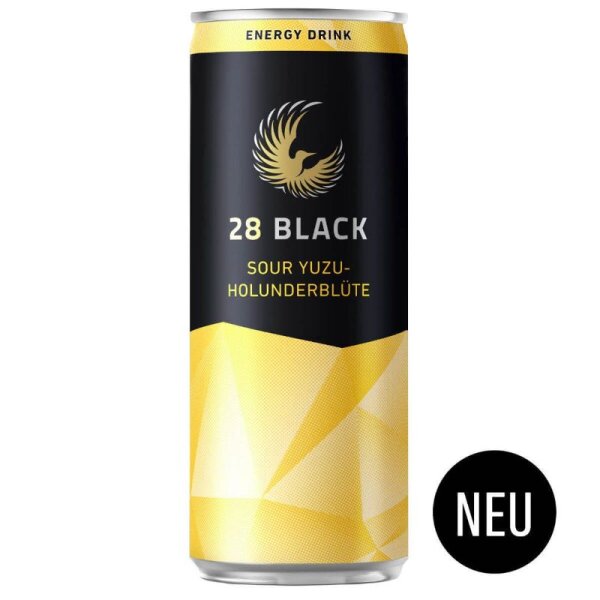 28 BLACK Sour Yuzu-Holunderblüte 250ml - Erfrischend saure 