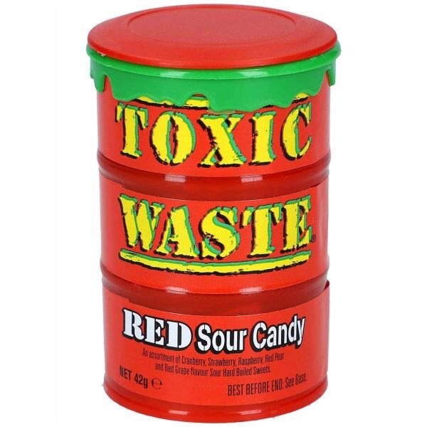 Toxic Waste Red Sour Candy 42g – ultra saure Bonbons