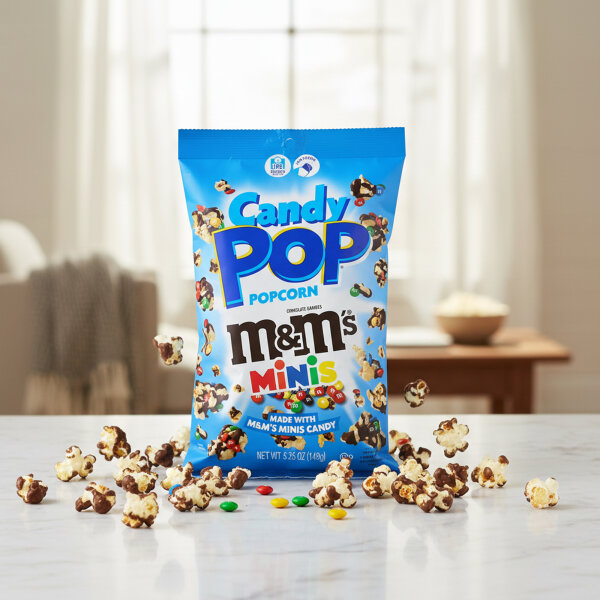 Candy Pop M&M’s Minis Popcorn 149 g – schokoladig & bunt