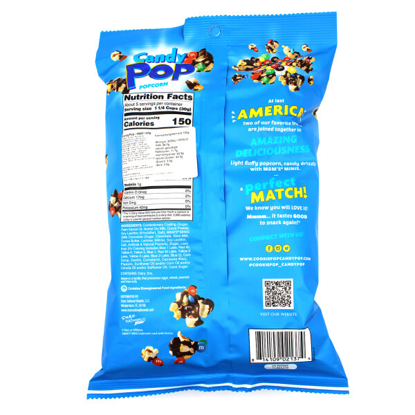 Candy Pop M&M’s Minis Popcorn 149 g – schokoladig & bunt