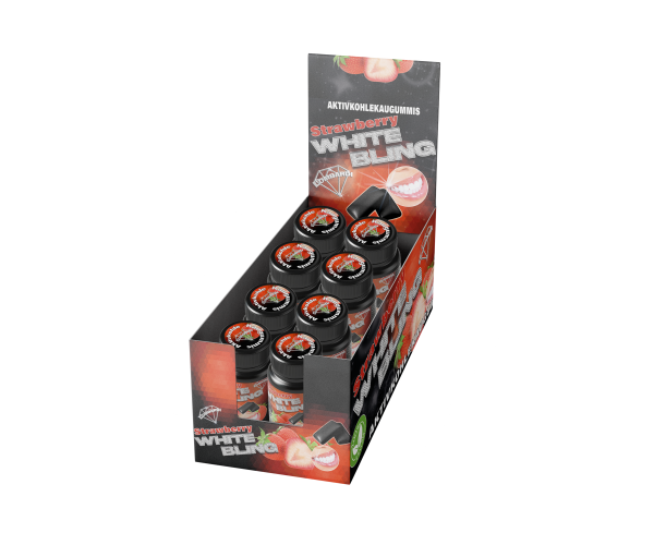 White Bling - Aktivkohlekaugummi - Strawberry by Pietro Lombardi