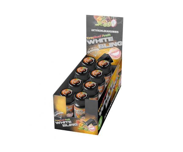 White Bling - Aktivkohlekaugummi - Tropical by Pietro Lombardi