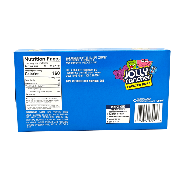 Jolly Rancher Freezer Pops 283,5 g