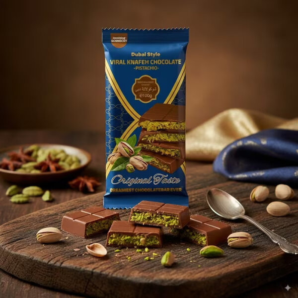 Dubai Style Schokolade Pistachio 100g by Hashtag Schmeckt