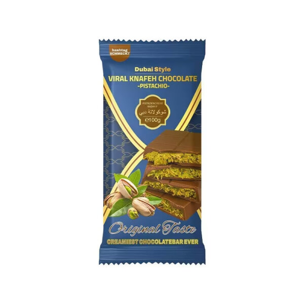 Dubai Style Schokolade Pistachio 100g by Hashtag Schmeckt