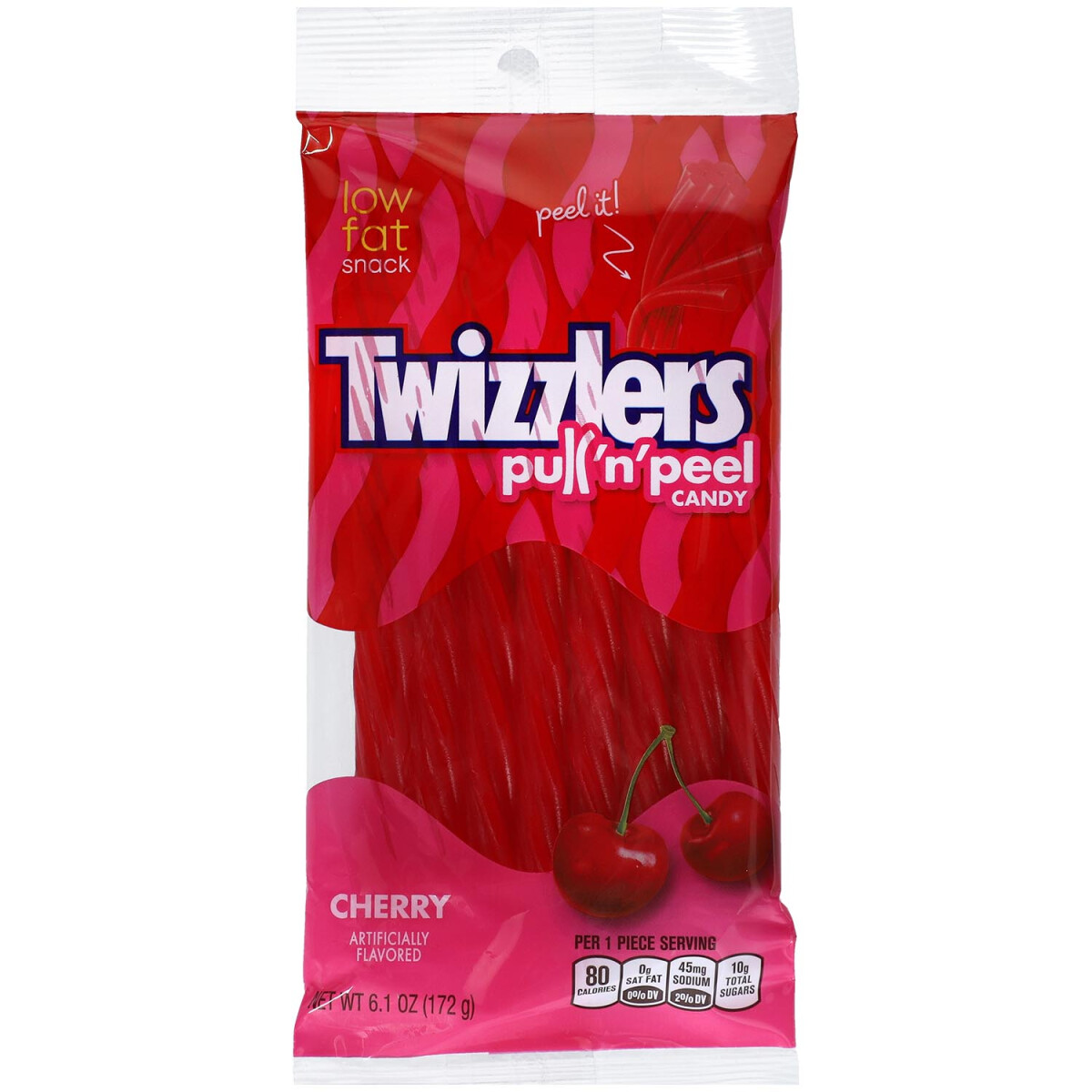 Twizzlers - pull n peel candy "Cherry" 172g