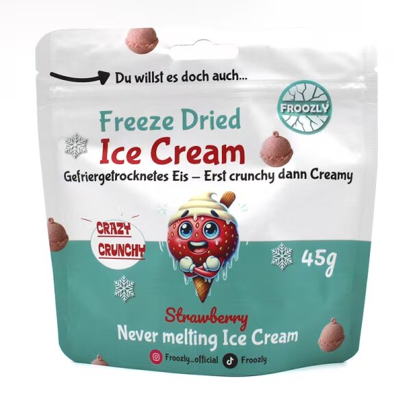 Froozly Freeze Dried Ice Cream Strawberry 45g Gefriergetrocknet