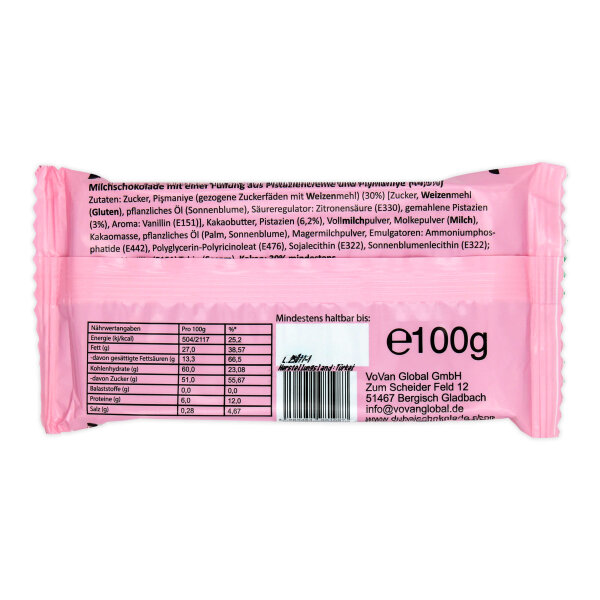 Angel Style Pistachio Cotton Candy Milk Chocolate 100g