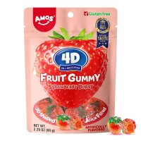 Amos 4D Fruit Gummy Strawberry Burst 65g