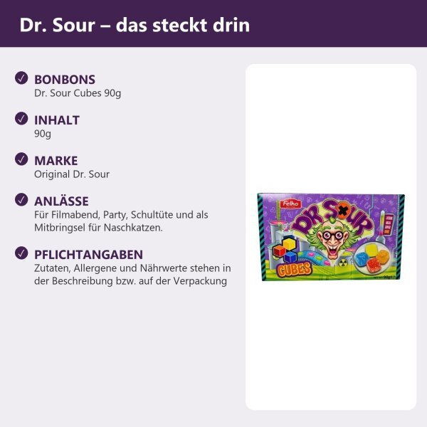 Dr. Sour Cubes 90g