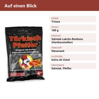Türkisch Pfeffer Lakritzbonbons 100g Trimex