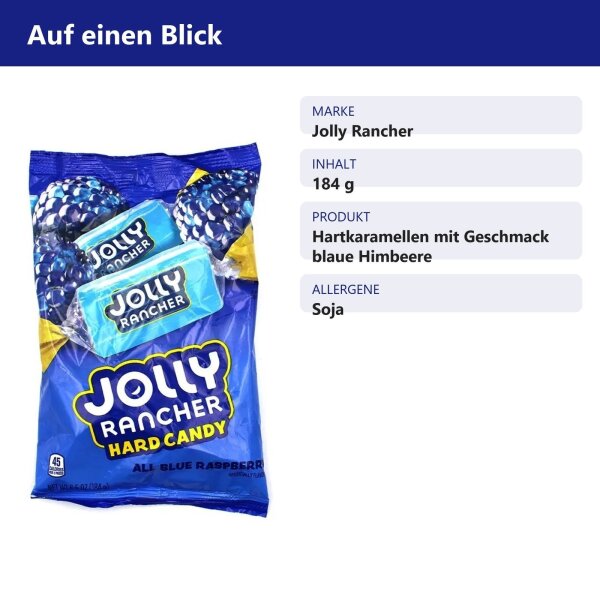 Jolly Rancher Hard Candy Blue Raspberry 184 g