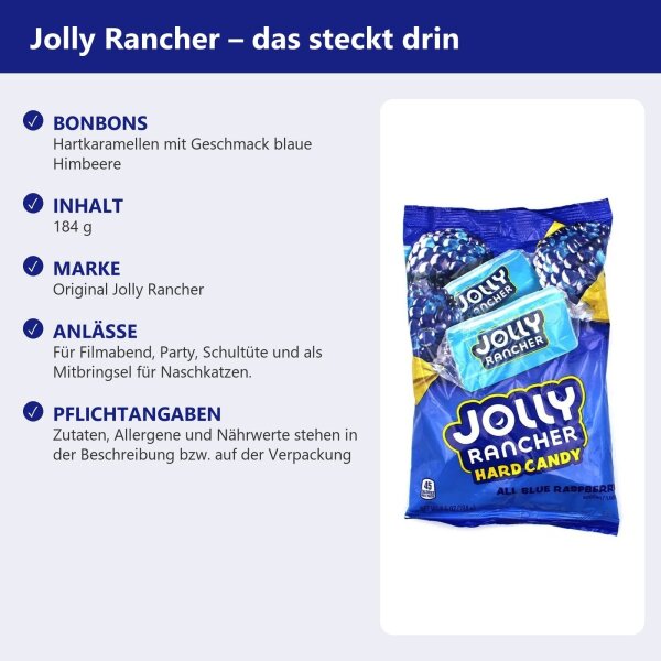 Jolly Rancher Hard Candy Blue Raspberry 184 g