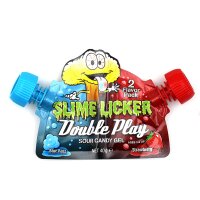 Slime Licker Double Play Sour Candy Gel Blue Razz &...