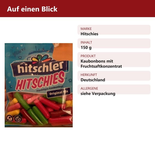 Hitschies Original Mix Kaubonbons 150g