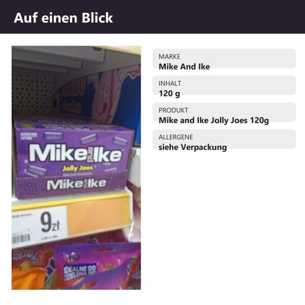 Mike and Ike Jolly Joes 120g