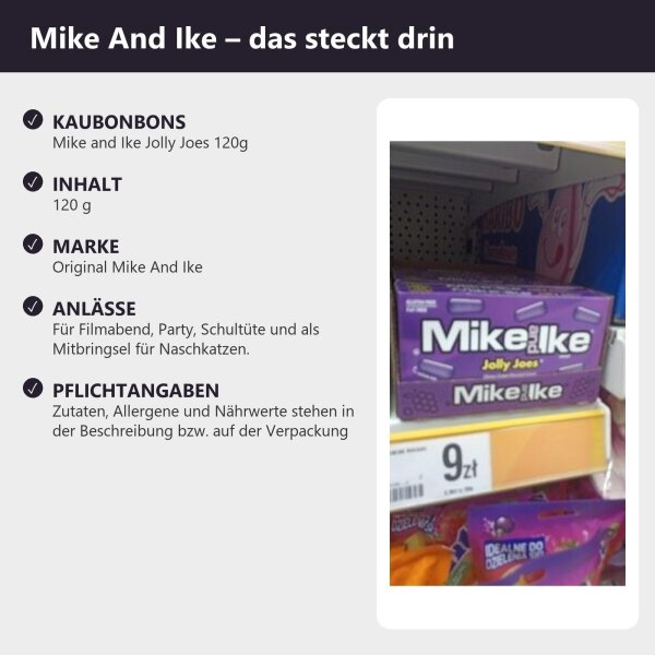 Mike and Ike Jolly Joes 120g