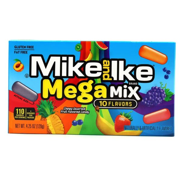 Mike and Ike Mega Mix 120g – 10 Sorten