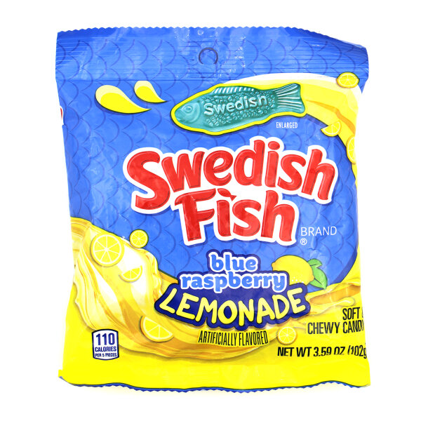 Swedish Fish Blue Raspberry Lemonade 102 g – Kaubonbons aus Kanada