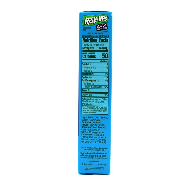 Fruit Roll-Ups Jolly Rancher Variety Pack 141 g – 10 Fruchtrollen Wassermelone & Grüner Apfel, USA