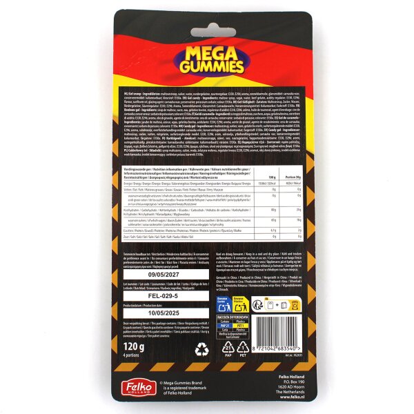 Falko Mega Gummies in Bierkrug-Form 120 g Fresh Lemon – Fruchtgummi
