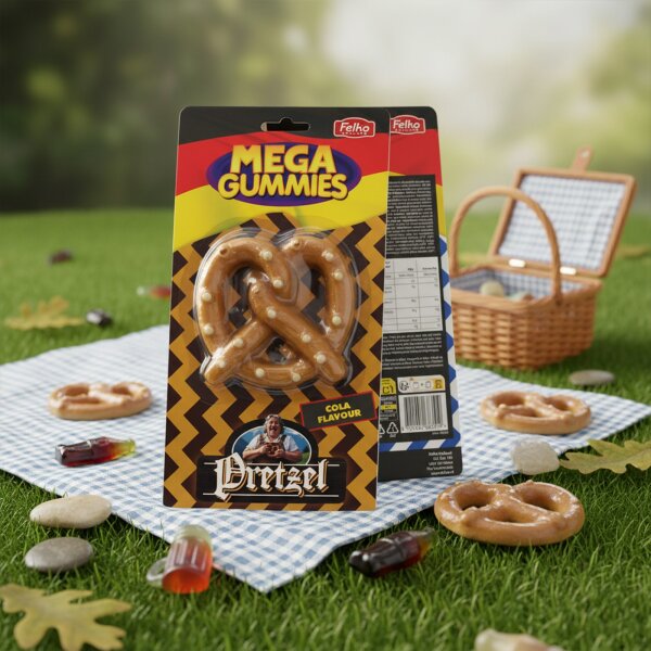 Mega Gummies Brezel Cola 120g – Felko Holland