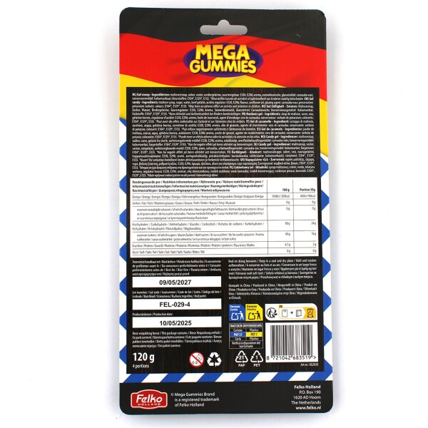 Mega Gummies Brezel Cola 120g – Felko Holland