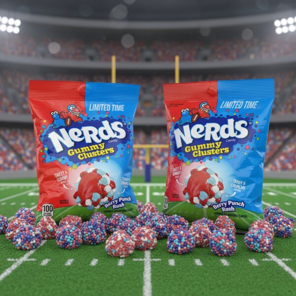 Nerds Gummy Clusters Berry Punch Rush 141 g – knusprige Fruchtgummi-Cluster Beeren-Punsch, USA Import