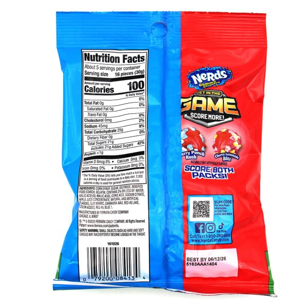 Nerds Gummy Clusters Berry Punch Rush 141 g – knusprige Fruchtgummi-Cluster Beeren-Punsch, USA Import