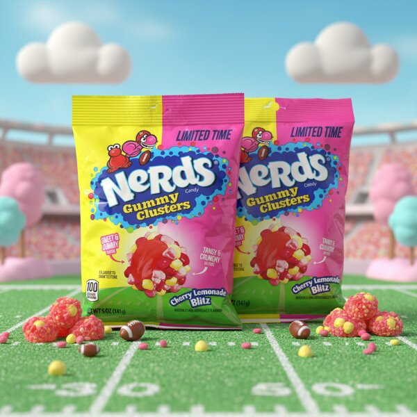 Nerds Gummy Clusters Cherry Lemonade Blitz 141 g – knusprige Fruchtgummi-Cluster Kirsch-Limonade, USA Import