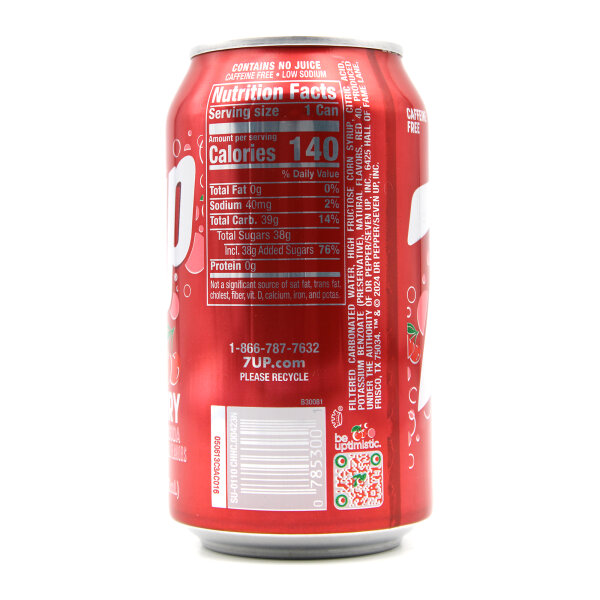 7UP Cherry 355ml – koffeinfreier Kirsch-Softdrink