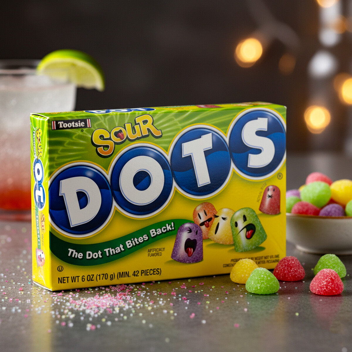 Tootsie Sour Dots - Saure Fruchtbonbons 170g