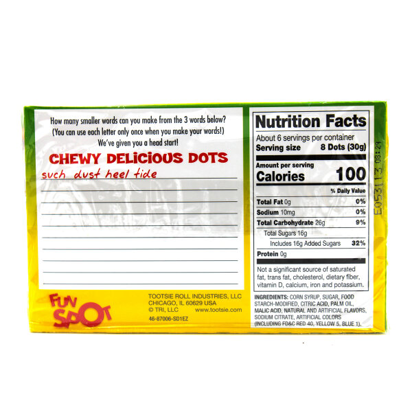 Tootsie Sour Dots - Saure Fruchtbonbons 170g