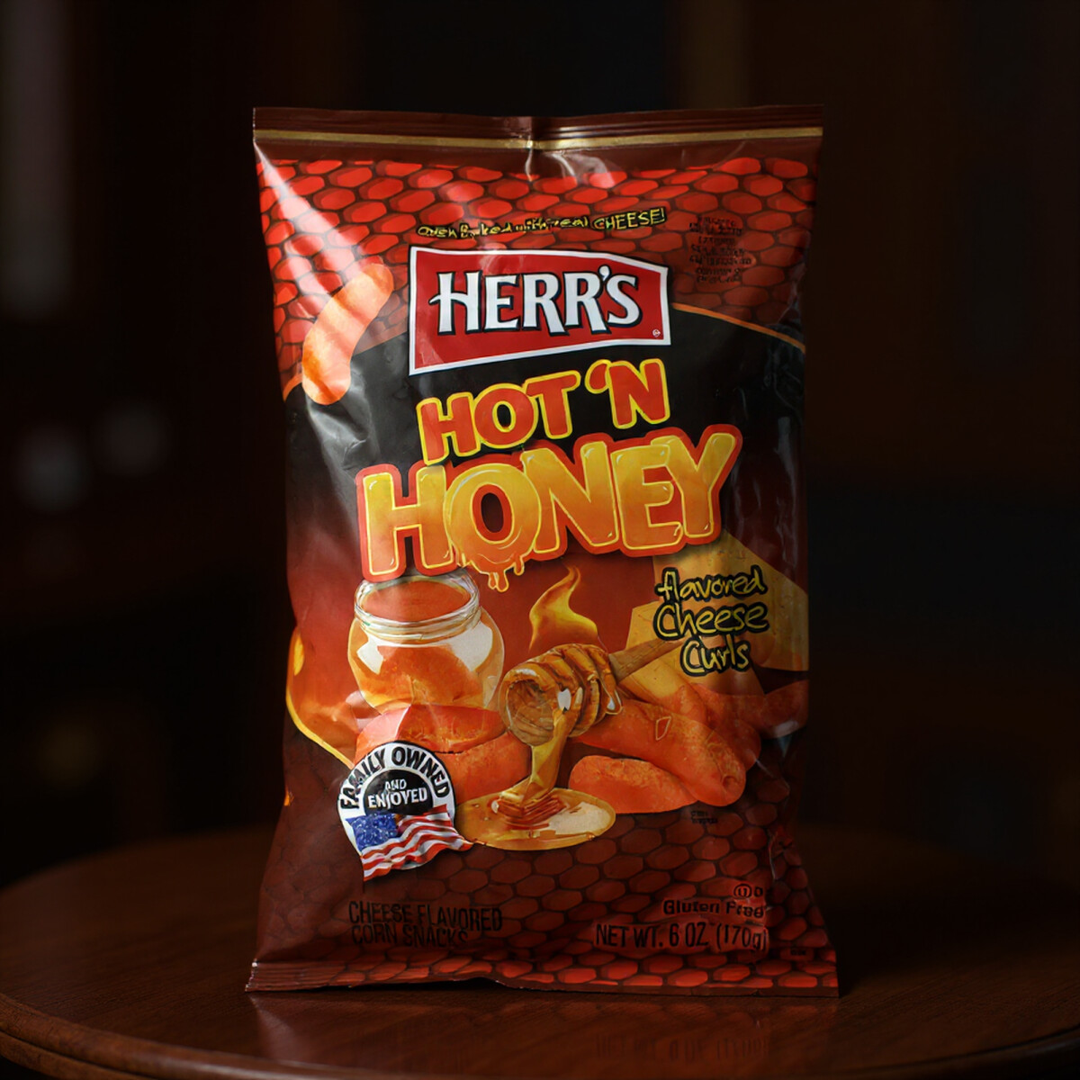 Herr’s Hot ‘N Honey Cheese Curls –...
