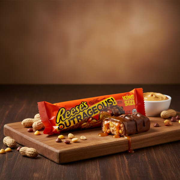 Reese’s Outrageous! King Size – Peanut Butter, Caramel & Reese’s Pieces (83 g)