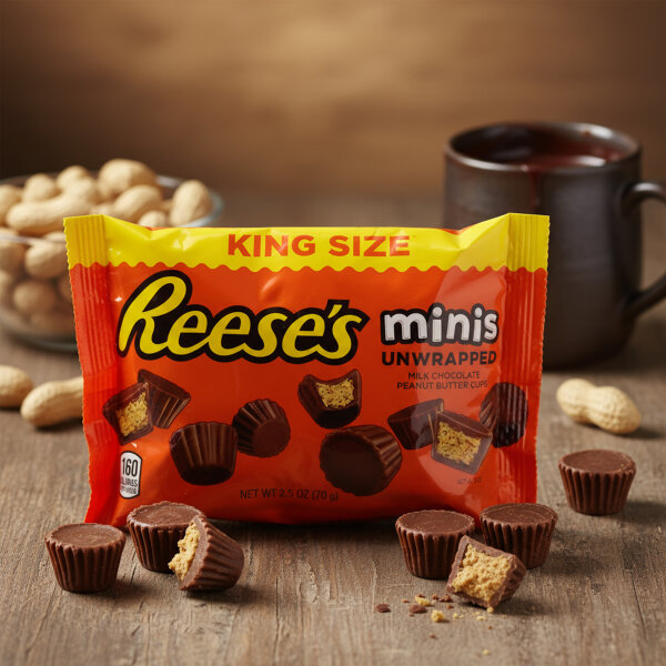 Reese’s Minis King Size – Mini Peanut Butter Cups ohne Folie (70 g)