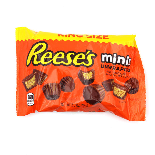 Reese’s Minis King Size – Mini Peanut Butter Cups ohne Folie (70 g)